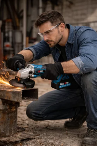 GBM TOOLS MT-10162 Akkumulátoros sarokcsiszoló 96 V