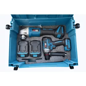   GBM TOOLS MT-10165 Akkumulátoros 3 db-os szerszámkészlet 96 V fúró ütvecsavarozó sarokcsiszoló