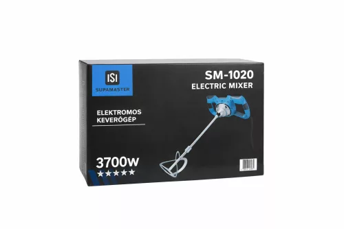 SUPAMASTER SM-1020 Elektromos Keverőgép 3700W – Erős Keverőgép Festékhez és Betonhoz