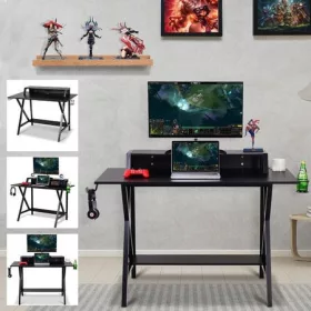   Gamer Asztal – Gaming Íróasztal PC-hez, Ergonomikus Kialakítás, Stabil Váz