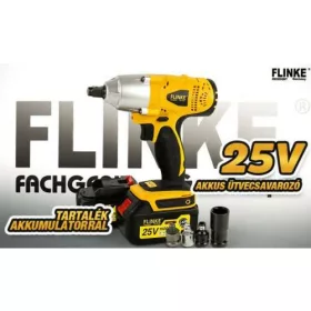   Flinke Akkus Ütvecsavarozó 25V – 2 Akkumulátorral és 8 Fejjel, Erős Csavarbehajtó Szerszám