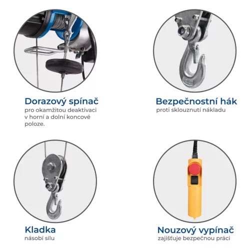 Scheppach HRS 250 elektromos drótköteles csörlő-emelő