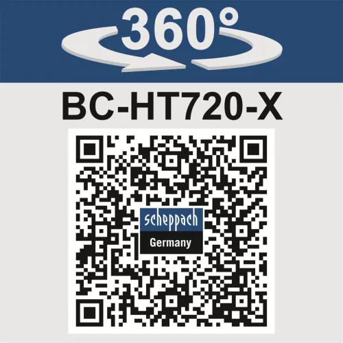 Scheppach BC-HT720-X akkus sövényvágó indukciós motorral 2x20V, IXES 20 V (akku és töltő nélkül)