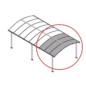   Palram - Canopia Bővítő elem Arcadia kocsibeállókhoz (210 cm)