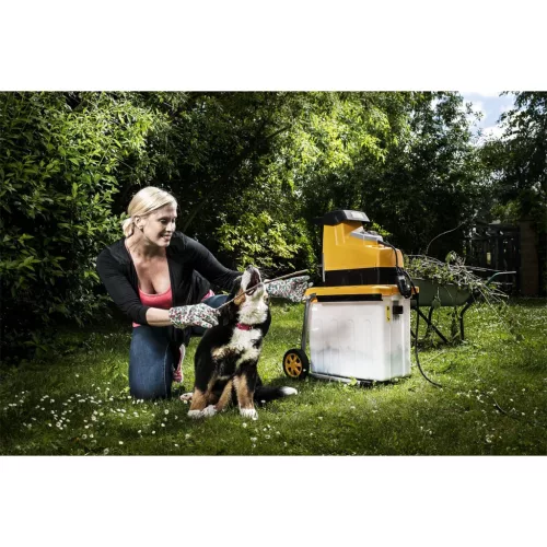 Riwall PRO RES 3044 B elektromos ágaprító 3000 W motorral, átlátszó gyűjtőedénnyel