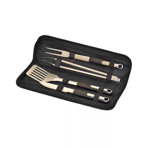 Riwall PRO RBBQ 4B SET 4-részes prémium rozsdamentes acél grilleszköz készlet