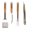 Riwall PRO RBBQ 4W SET 4-részes prémium rozsdamentes acél grilleszköz készlet
