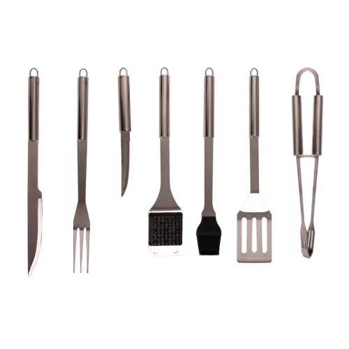 Riwall PRO RBBQ 7S SET 7-részes rozsdamentes acél grilleszköz készlet kofferben