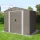 Riwall PRO RMSA 6x8 Brown fém kerti tároló 2,4 x 1,7 m nyeregtetővel (barna)