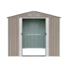 Riwall PRO RMSA 6x8 Brown fém kerti tároló 2,4 x 1,7 m nyeregtetővel (barna)