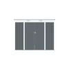 Riwall PRO RMSP 6x8 antracit fém kerti tároló 2,4 x 1,8 m lapostetővel (antracit)