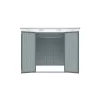 Riwall PRO RMSP 6x8 antracit fém kerti tároló 2,4 x 1,8 m lapostetővel (antracit)