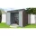 Riwall PRO RMSP 6x8 brown fém kerti tároló 2,4 x 1,8 m lapostetővel (barna)