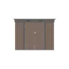 Riwall PRO RMSP 6x8 brown fém kerti tároló 2,4 x 1,8 m lapostetővel (barna)