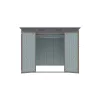 Riwall PRO RMSP 6x8 brown fém kerti tároló 2,4 x 1,8 m lapostetővel (barna)