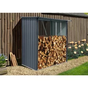   Riwall PRO RMWS 3x7 Anthracite tűzifatároló lejtős tetővel 2 x 1,5 m (antracit)