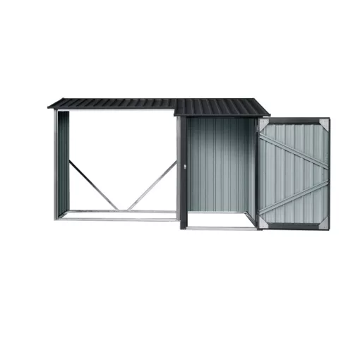 Riwall PRO RMWS 3x9 Anthracite tűzifatároló fészerrel 2,7 x 1,6 m (antracit)