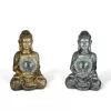 Szolár Buddha - 1 melegfehér LED - műgyanta - 17 x 15 x 26 cm - 2 féle
