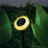 Szolár napraforgó - sárga - leszúrható / felakasztható - 13 x 6,5 x 35 cm