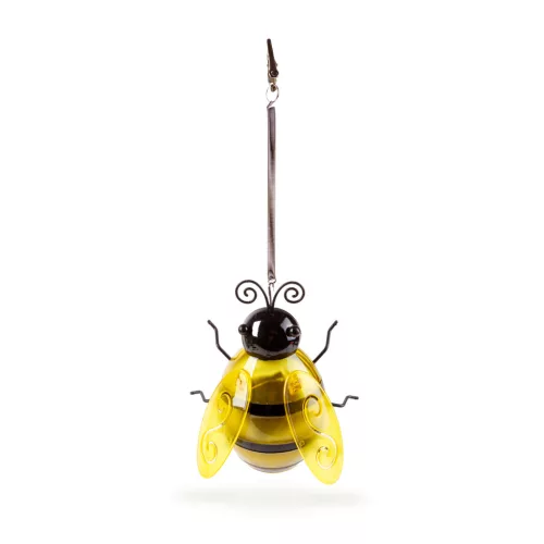Szolár lámpa - méhecske - leszúrható / csipeszes - sárga - 15 x 7 x 16 cm - 6 LED