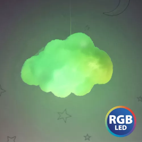 Varázs felhő lámpa - 16 RGB LED - 3 x AAA - 25 x 20 x 15 cm