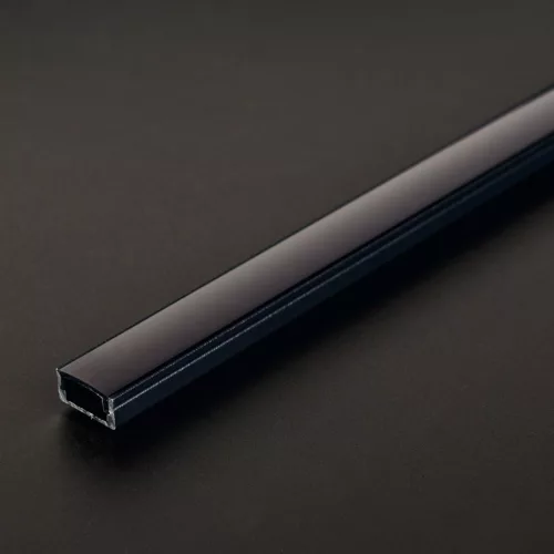LED aluminium profil takaró búra - fekete - 2000mm (41010/41011hez)