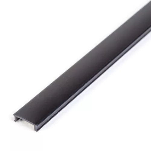 LED aluminium profil takaró búra - fekete - 2000mm (41010/41011hez)