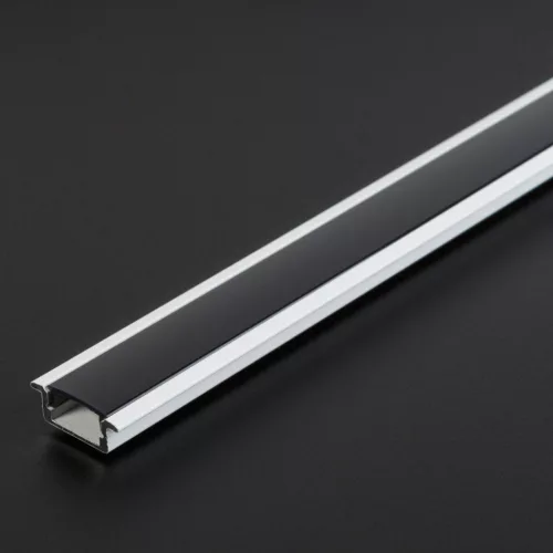 LED aluminium profil sín - 1000 x 23(17) x 8 mm - süllyeszthető U profil - fehér
