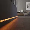 LED aluminium profil sín - 2000 x 23(17) x 8 mm - süllyeszthető U profil - fekete