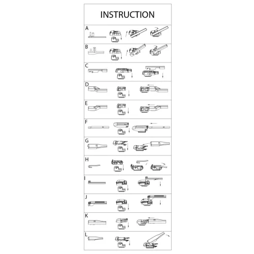 Ablaktörlő 18"/45 cm - 10 db adapterrel