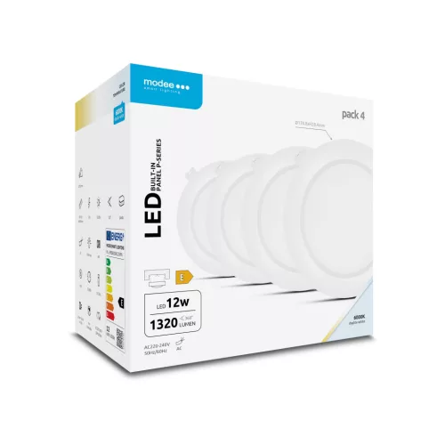 Modee LED Panel Kerek - Beépíthető P-series 12W 6000K (1320 lumen) P4 ERP