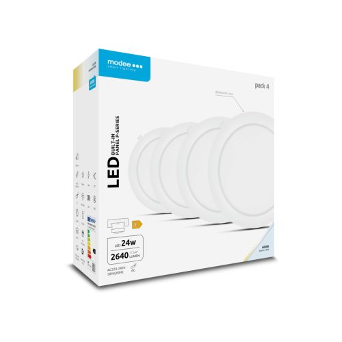 Modee LED Panel Kerek - Beépíthető P-series 24W 6000K (2640 lumen) P4 ERP