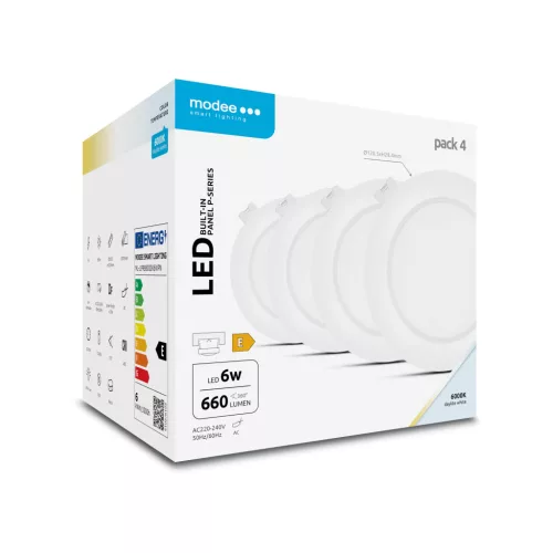 Modee LED Panel Kerek - Beépíthető P-series 6W 6000K (660 lumen) P4 ERP