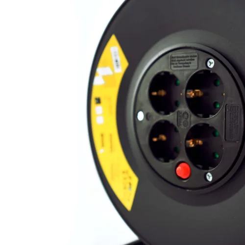 Technik Professional Kábeldob 4-er 25m 1,5mm2 (fekete) 16A