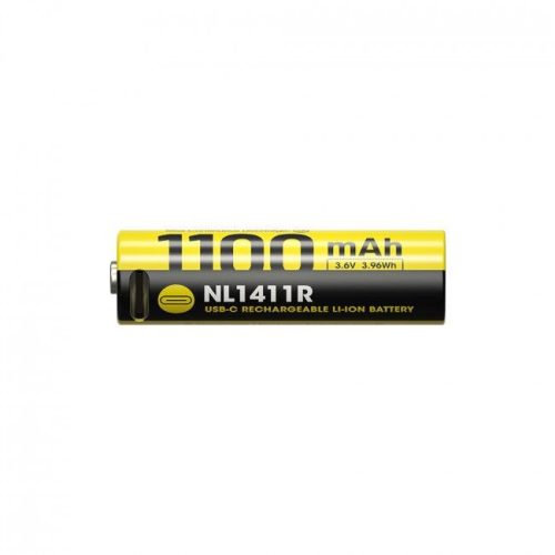 Nitecore Kellék Akkumulátor 14500 NL1411R USB-C tölthető 1100mAh 3,6V B1