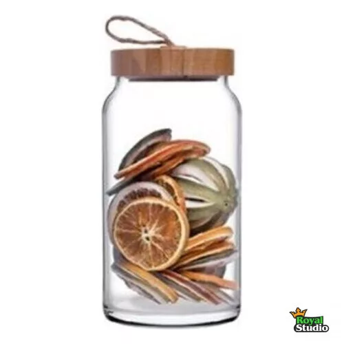 Tároló üveg bambusz tetővel Woody 1130ml 43593/1113283