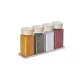 Üveg Fűszertartó szett 4 db-os tartóval 140ml S-724