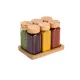 Üveg Fűszertartó szett 6db tartóval 140 ml S-726