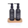 Szappanadagoló üveg 2db fa állvánnyal 330ml S-1253