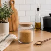 Üveg Élelmiszertároló bambusz tetővel 1000ml S-2081