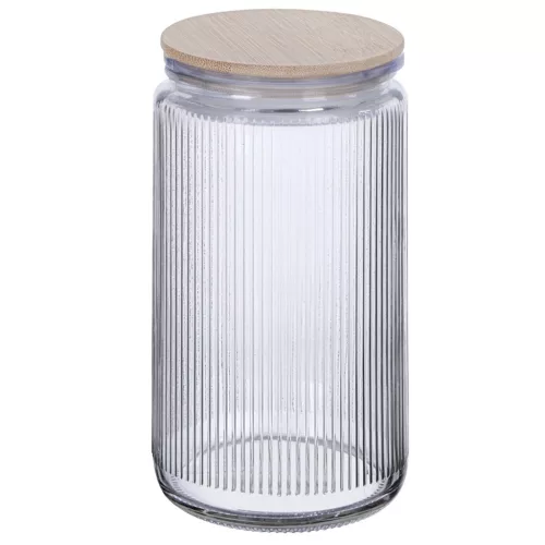 Üveg Élelmiszertároló bambusz tetővel 2000ml S-2089