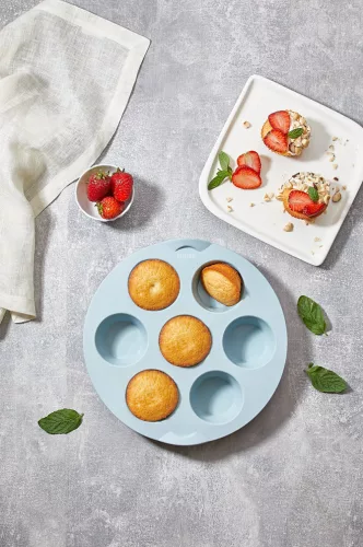 Szilikon sütőforma kerek muffin 7db-os 30007
