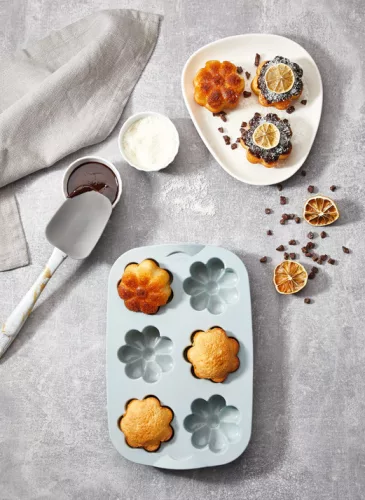 Szilikon sütőforma szett virág muffin fánk 6db-os 30010-2