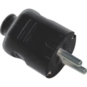   GAO 0142H földelt dugvilla középső kábelbevezetéssel, fekete, 250 V~/10A