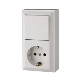   GAO 0314H Business Line IP20 földelt aljzat és váltókapcsoló, csatlakozóaljzat és váltókapcsoló kombináció, beltéri, 230 V~ / 50 Hz / 16