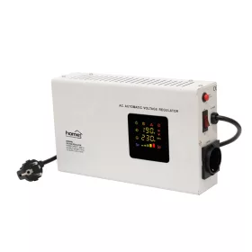   HOME AVR2000S feszültségstabilizátor, 2000VA, automatikus működés, vékony kivitel, falra szerelhető, színes digitális kijelző, teljeskör