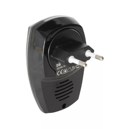 Home DB112AC vezeték nélküli csengő, 100m hatótáv, 36 dallam, többszólamú hangzás, 4 lépcsős hangerő, kék LED visszajelző, 230V-os tápel