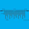 Home DLFJ 400/WW LED-es fényfüggöny, 10 m / 400 db melegfehér LED, állófényű, fehér vezeték, sorolható, kül- és beltéri kivitel