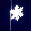 HOME KAF50WW LED-es hópehely fényfüggöny, 1,35 m, 50 db melegfehér LED, hálózati tápellátás, beltéri kivitel