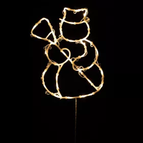   HOME KID507BWW hóember ablakdísz, 35 db melegfehér LED, időzítő, elemes, beltéri kivitel
